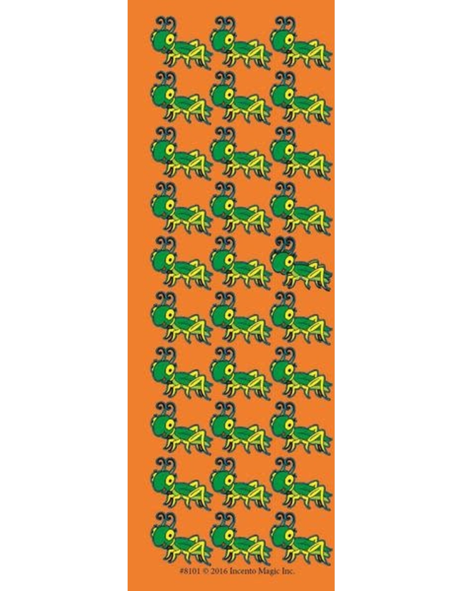 incento magic STICKERS: GRASSHOPPERS - 30 PER SHEET - 6 SHEETS