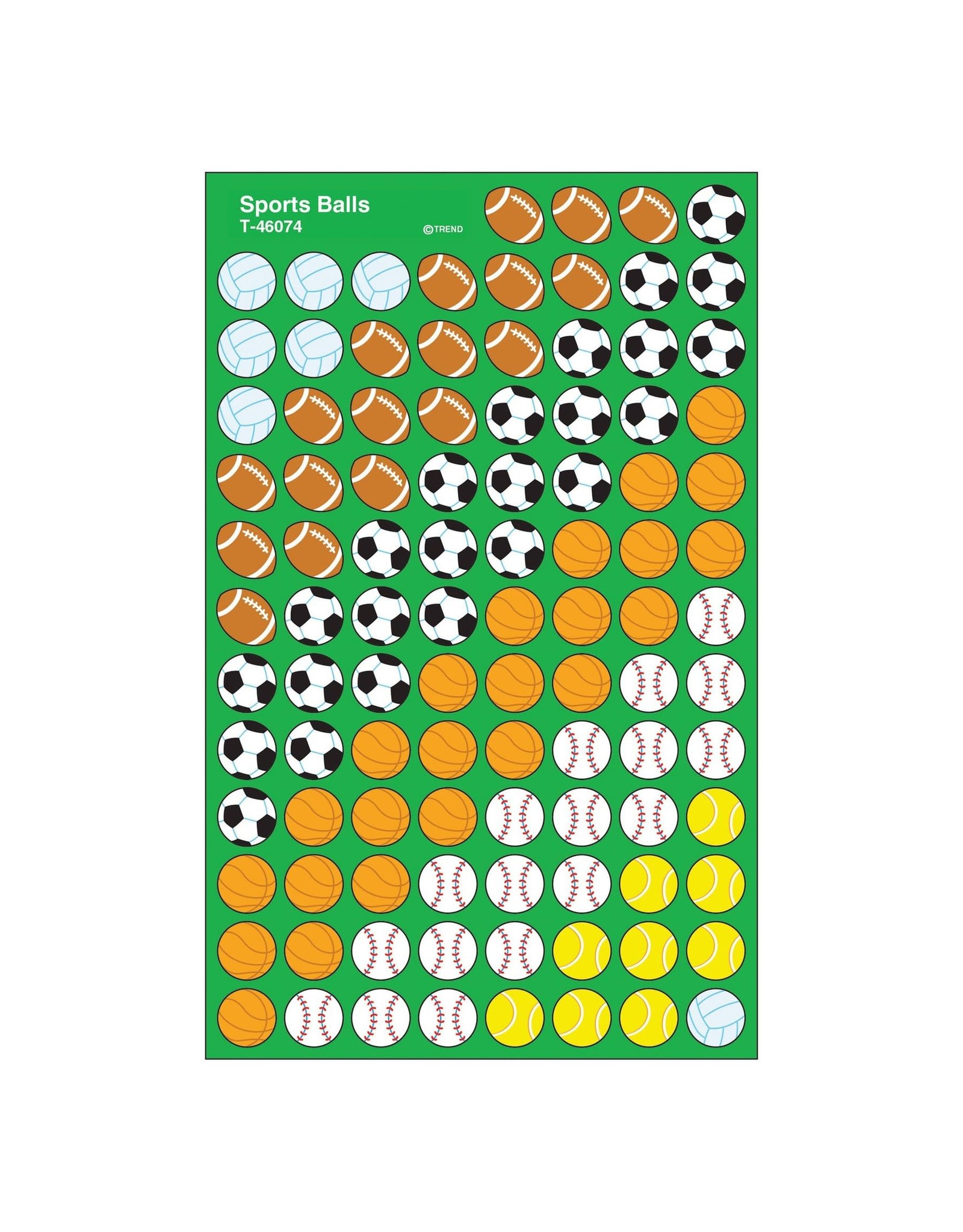 STICKER SPORTS BALLS 8 SHEETS