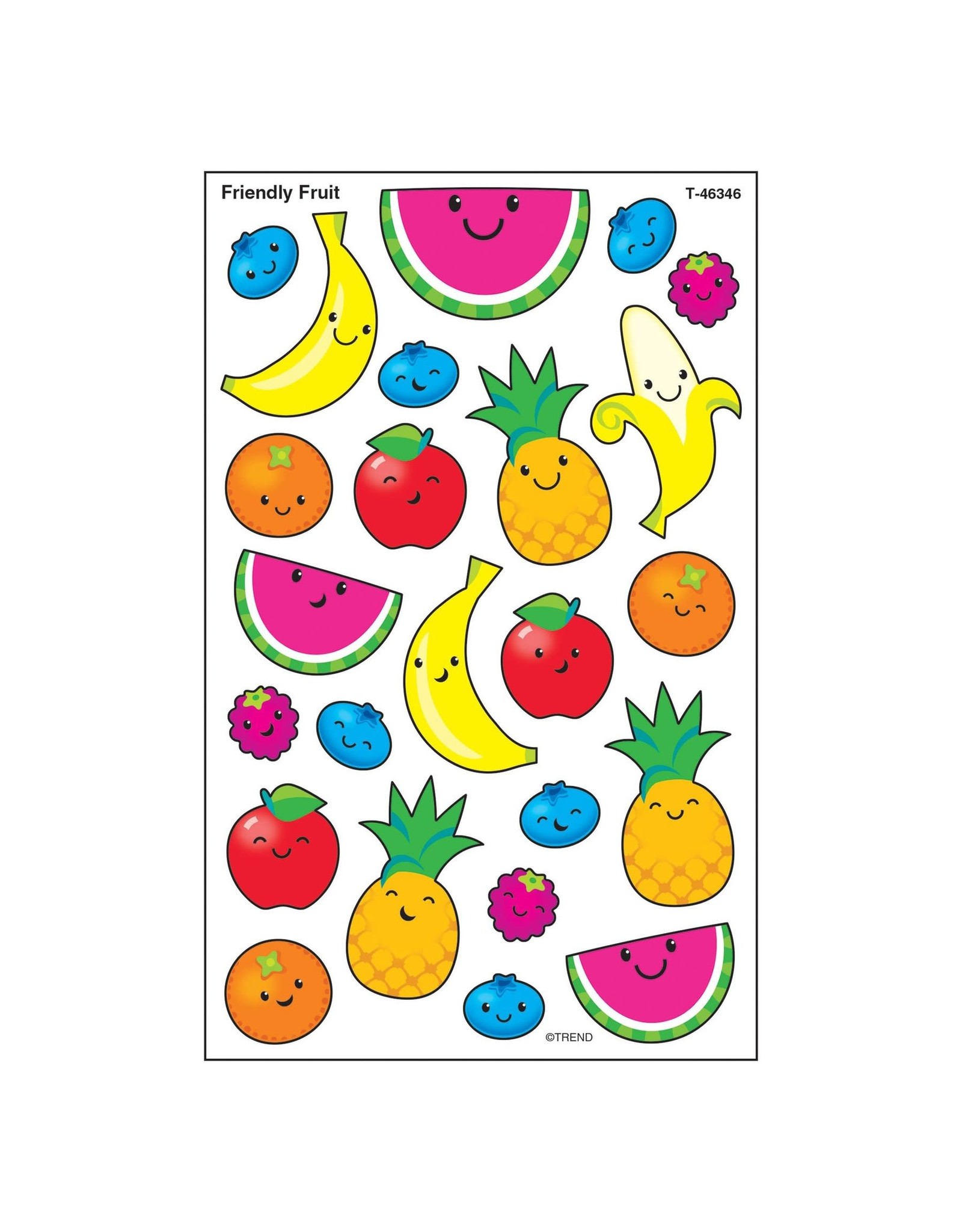 STICKERS: FRIENDLY FRUIT 8 SHEETS