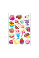 SCENTED STICKER: TREAT YOURSELF CHOCOLATE 4 SHEETS