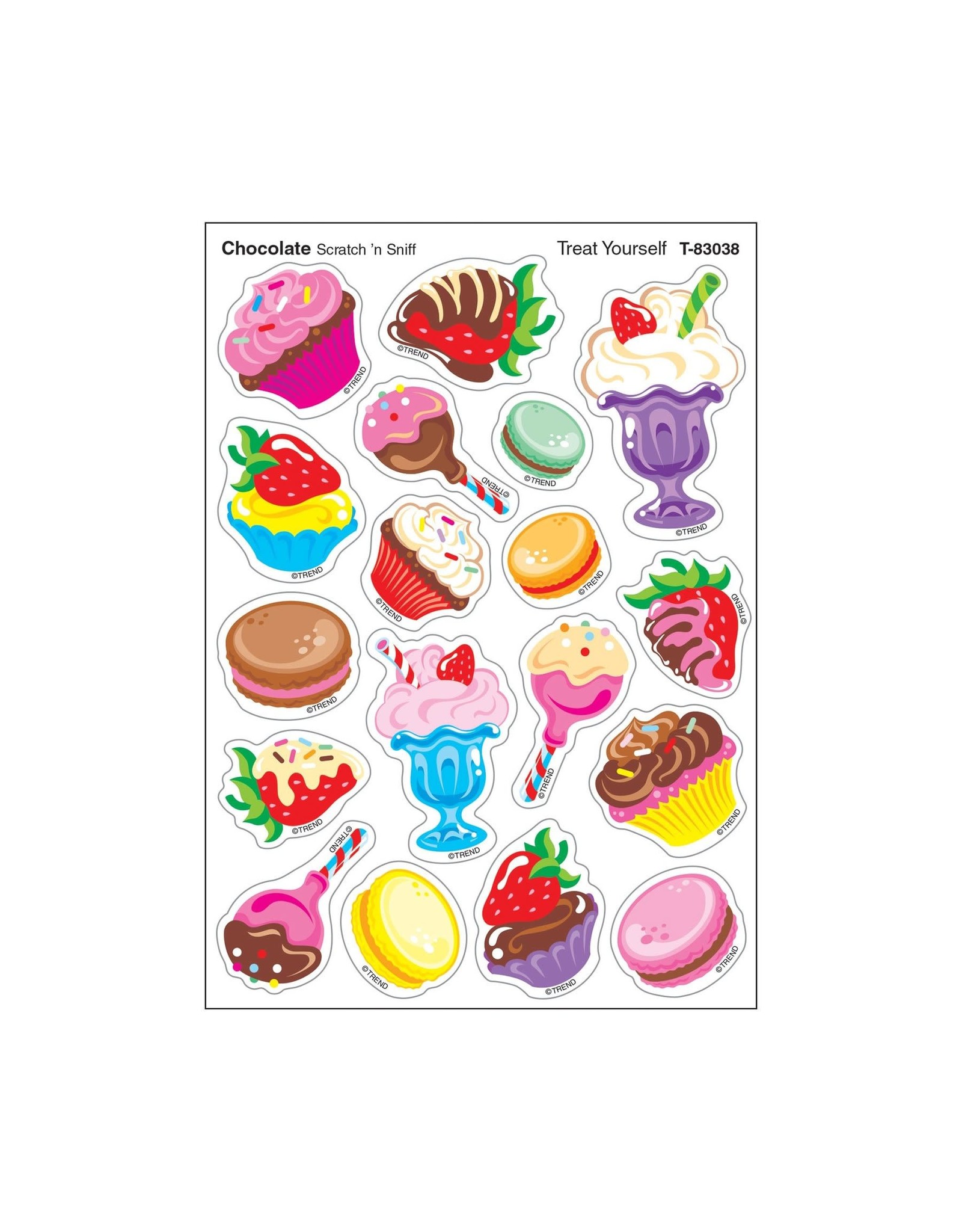 SCENTED STICKER: TREAT YOURSELF CHOCOLATE 4 SHEETS