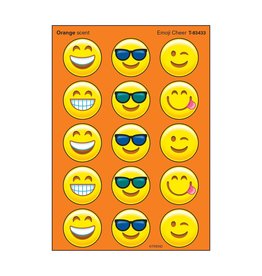 SCENTED STICKER: EMOJI CHEER -  ORANGE - 4 SHEETS