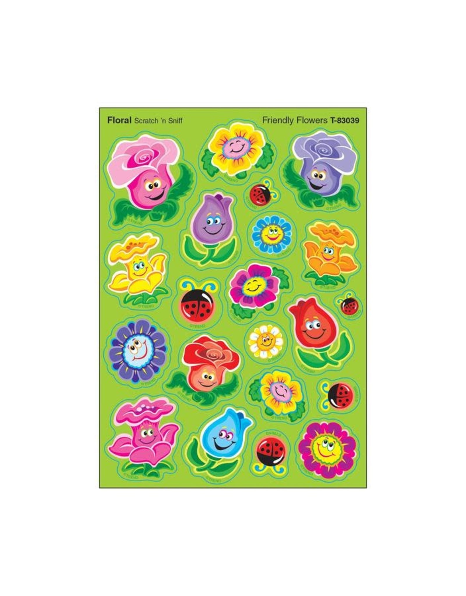 SCENTED STICKER: FRIENDLY FLOWER - FLORAL - 4 SHEETS
