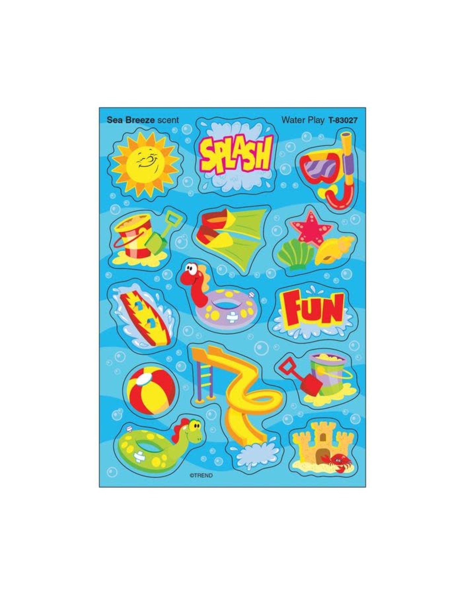 SCENTED STICKER: WATER PLAY 4 SHEETS SEA BREEZE