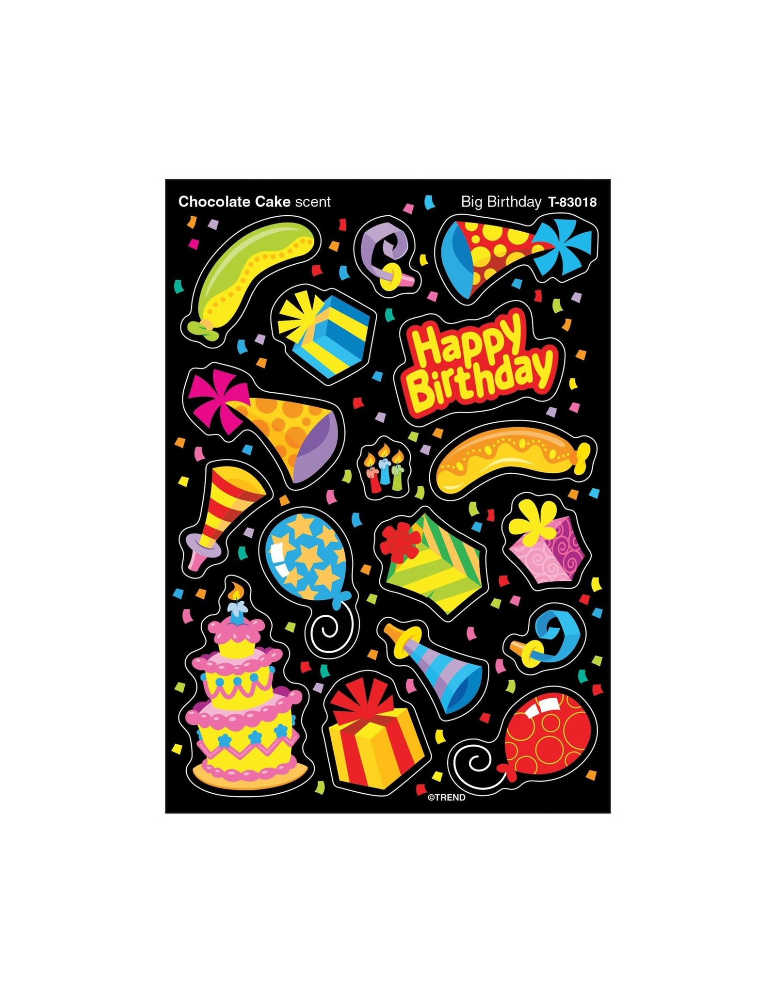 SCENTED STICKER: BIG BIRTHDAY 4 SHEETS - CHOCOLATE CAKE