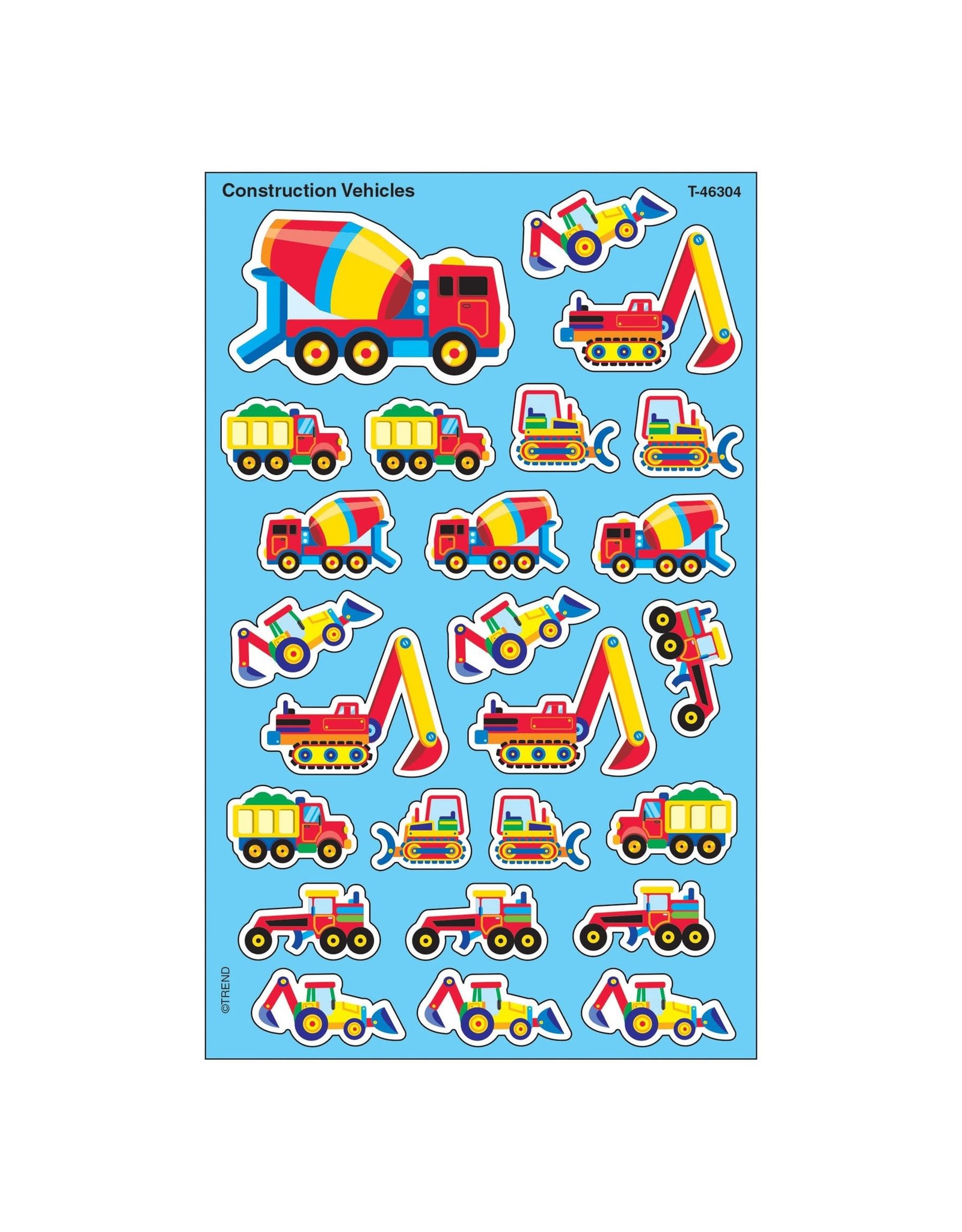 STICKERS: CONSTRUCTION VEHICLES 8 SHEETS