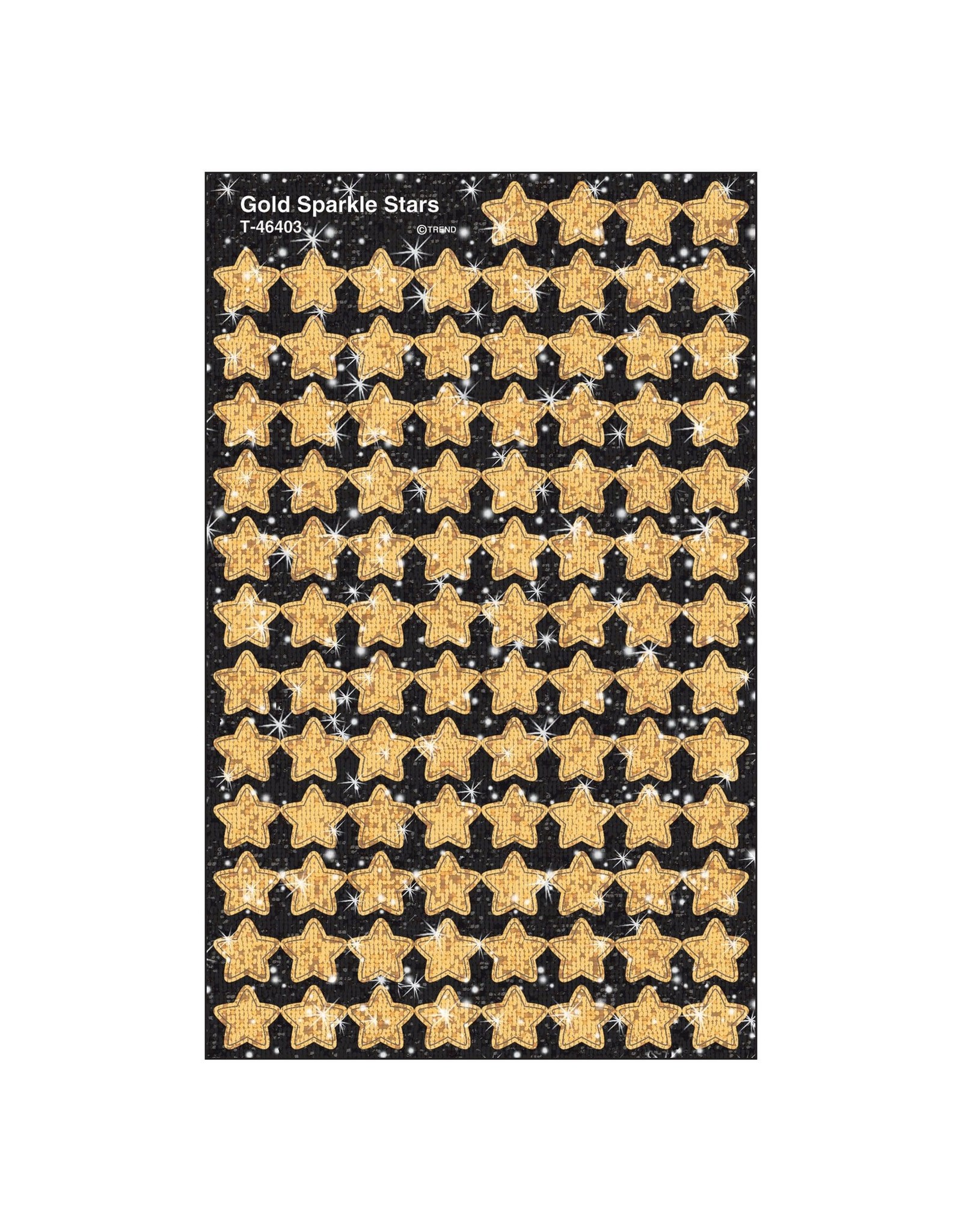 STICKERS -  Gold Sparkle Stars 4 SHEETS