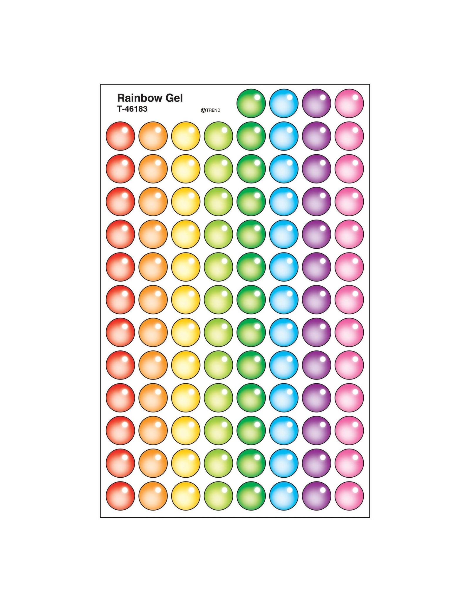 STICKER: RAINBOW GEL 8 SHEETS