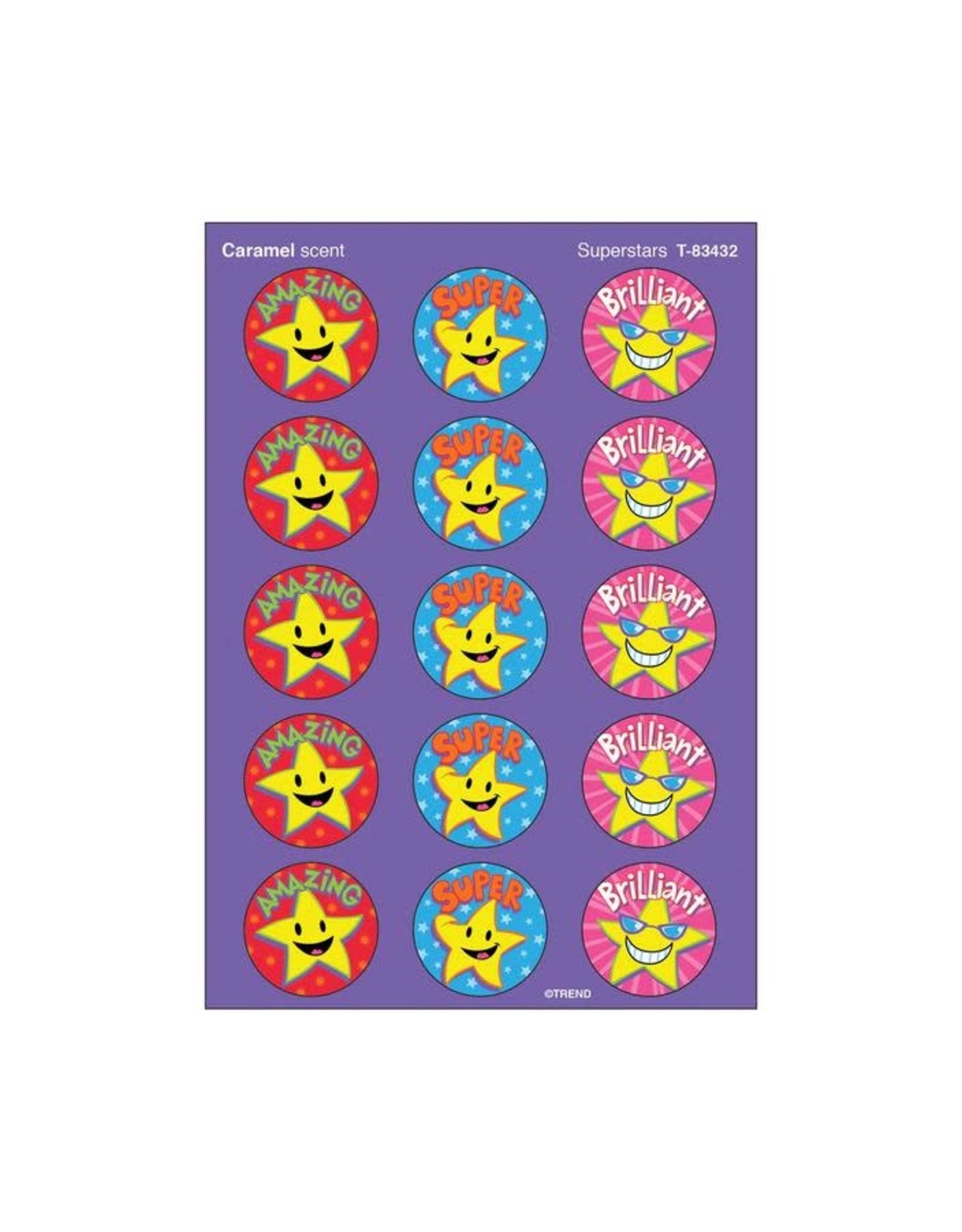 SCENTED STICKER: SUPERSTARS - CARAMEL - 4 SHEETS