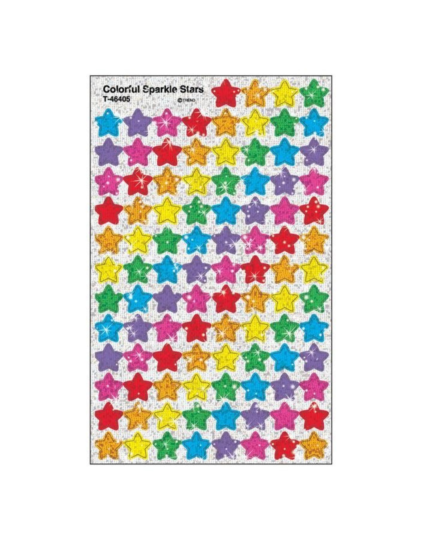 STICKERS: COLORFUL SPARKLE STARS 4 SHEETS