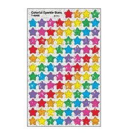 STICKERS: COLORFUL SPARKLE STARS 4 SHEETS