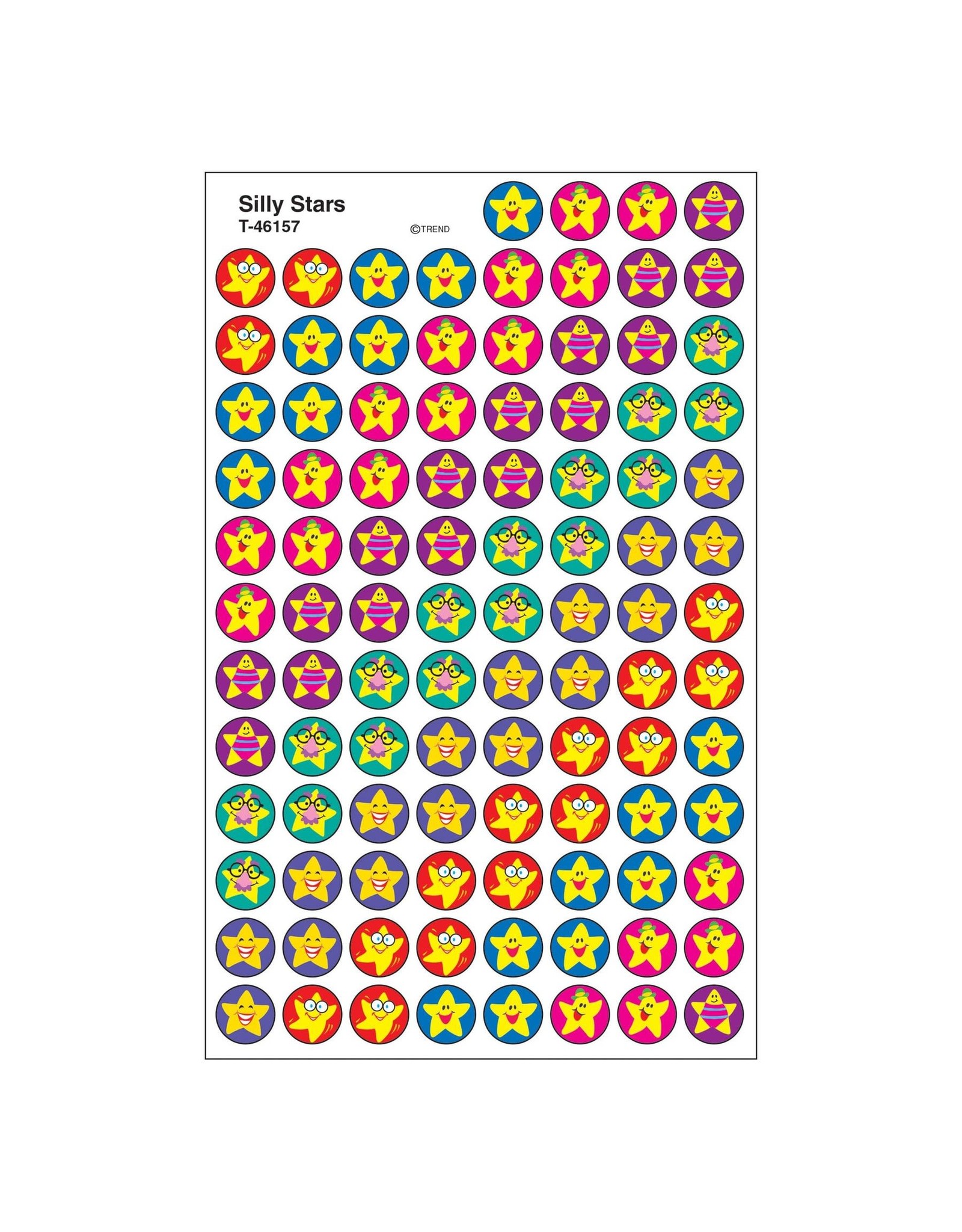 STICKERS: SILLY STARS 8 SHEETS