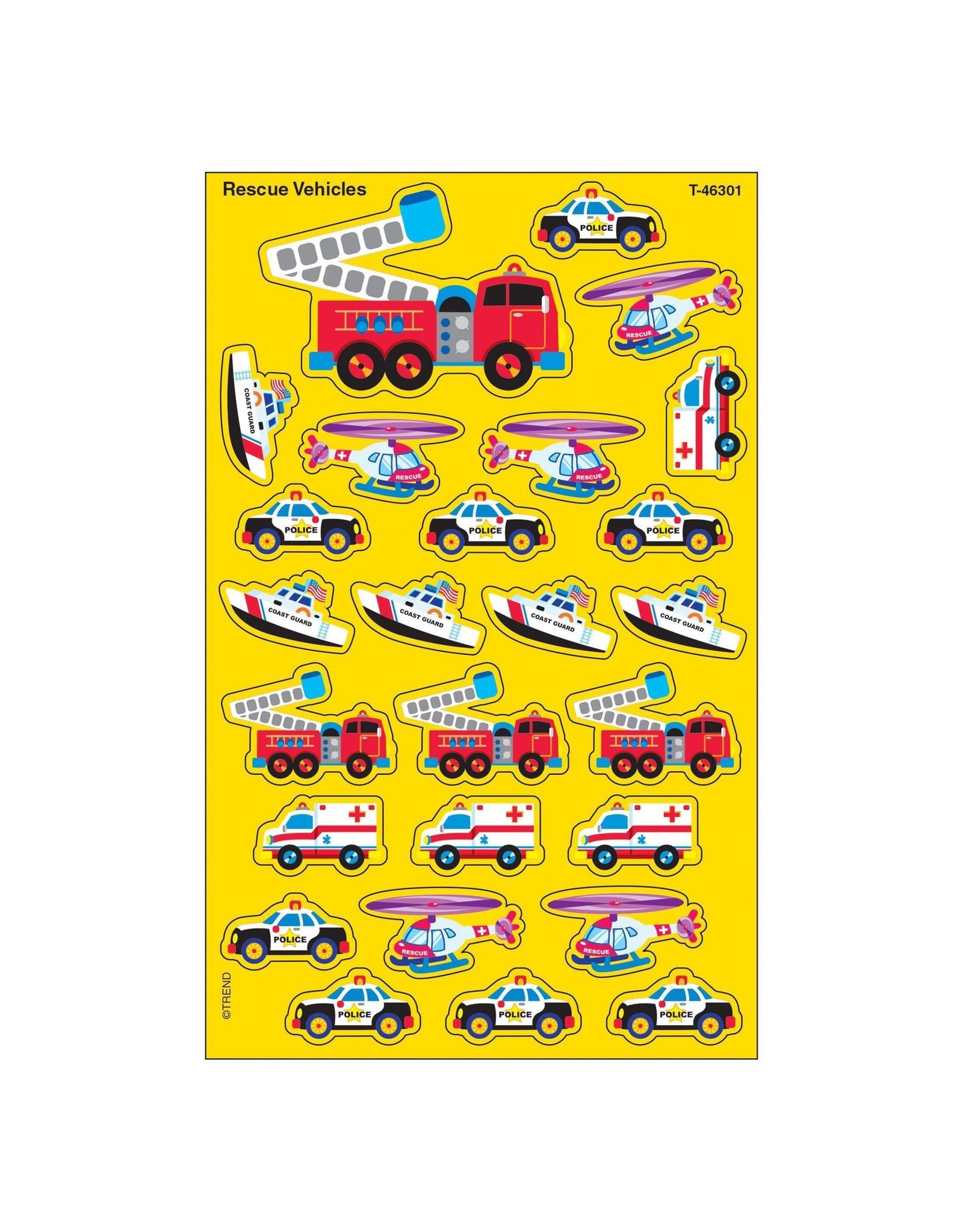 STICKER: RESCUE VEHICLES 8 SHEETS