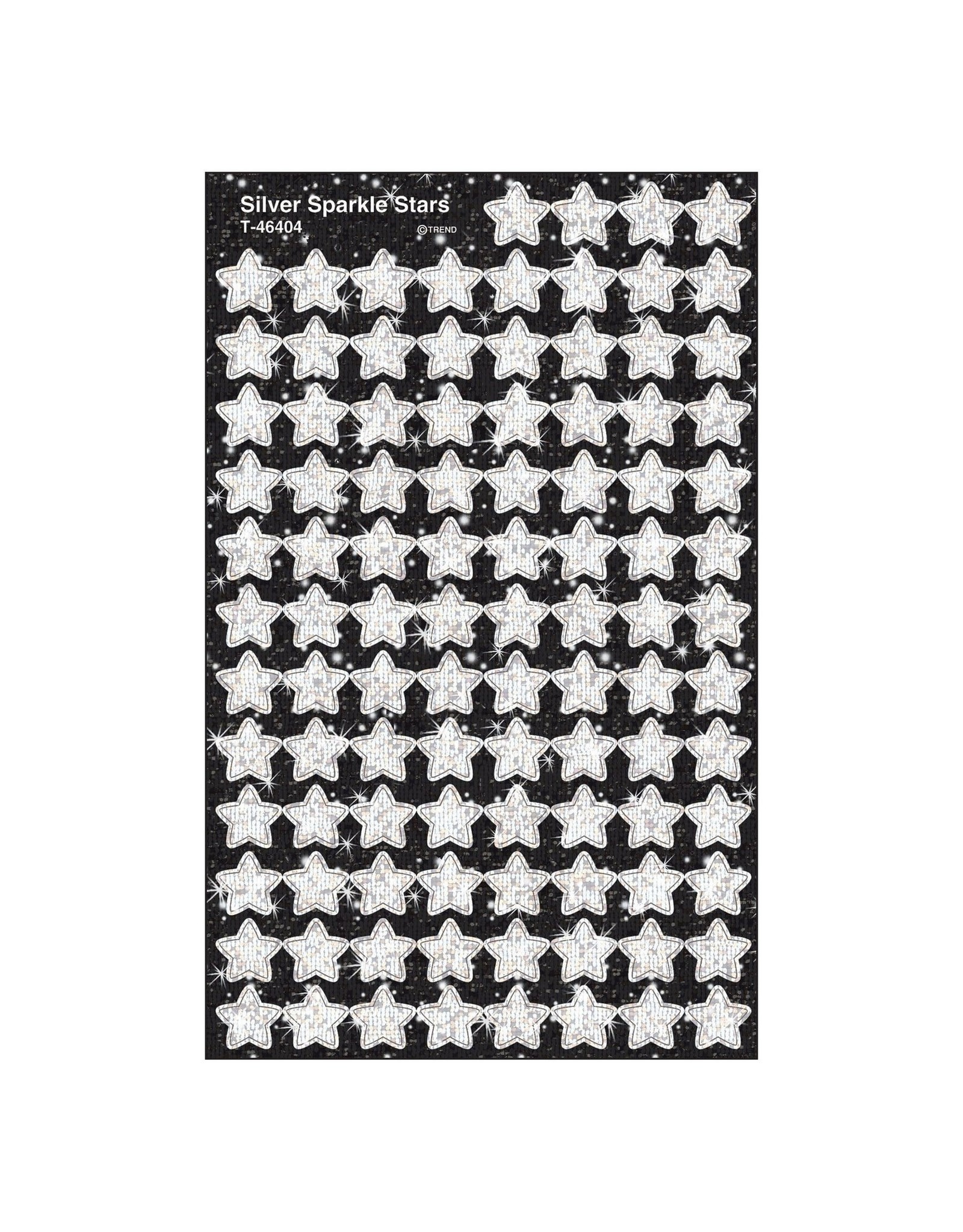 STICKERS: SILVER SPARKLE STARS 4 SHEETS