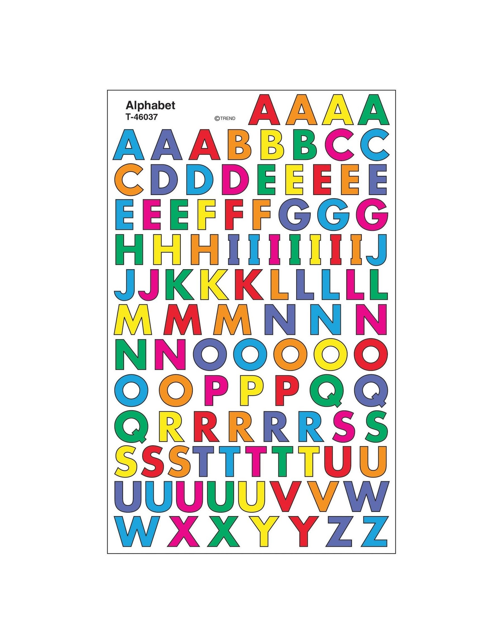 STICKERS: ALPHABET 8 SHEETS