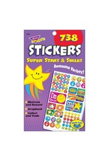 STICKERS ASSORTED: SUPER STARS & SMILES 738 STICKERS