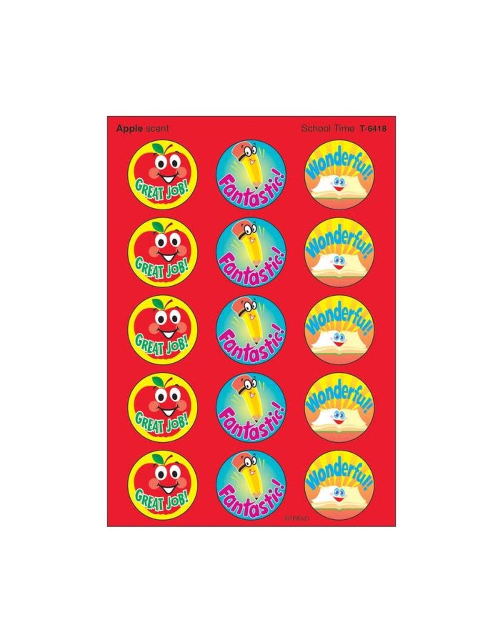 SCENTED STICKER: SCHOOL TIME - APPLE - 4 SHEETS