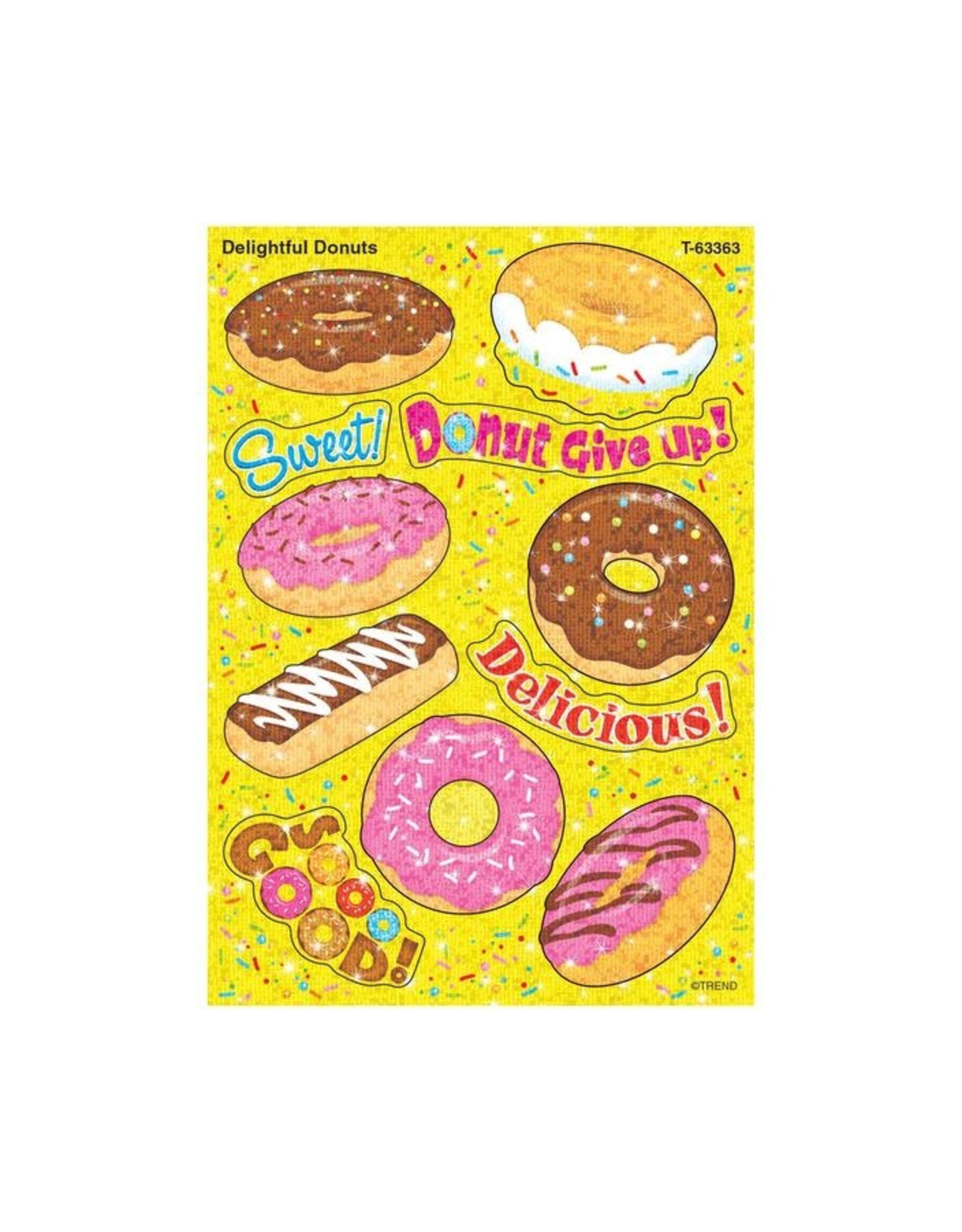 Trend Enterprises SPARKLE STICKERS  DELIGHTFUL DONUTS 2 SHT