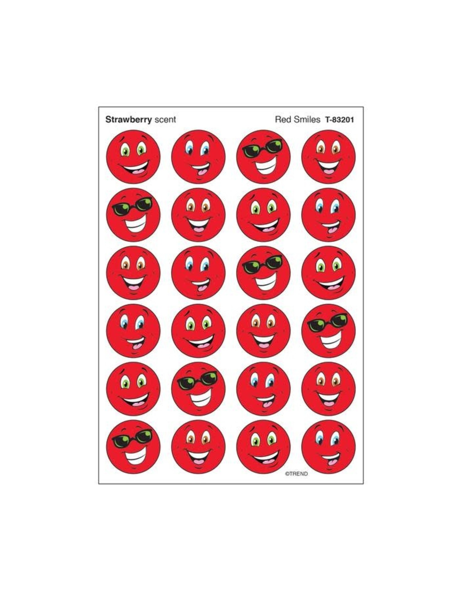 SCENTED: RED SMILES 96PCS - STRAWBERRY