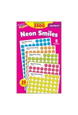 STICKER CHART SEALS: SMILES, NEON ASSORTED  2500 STICKERS