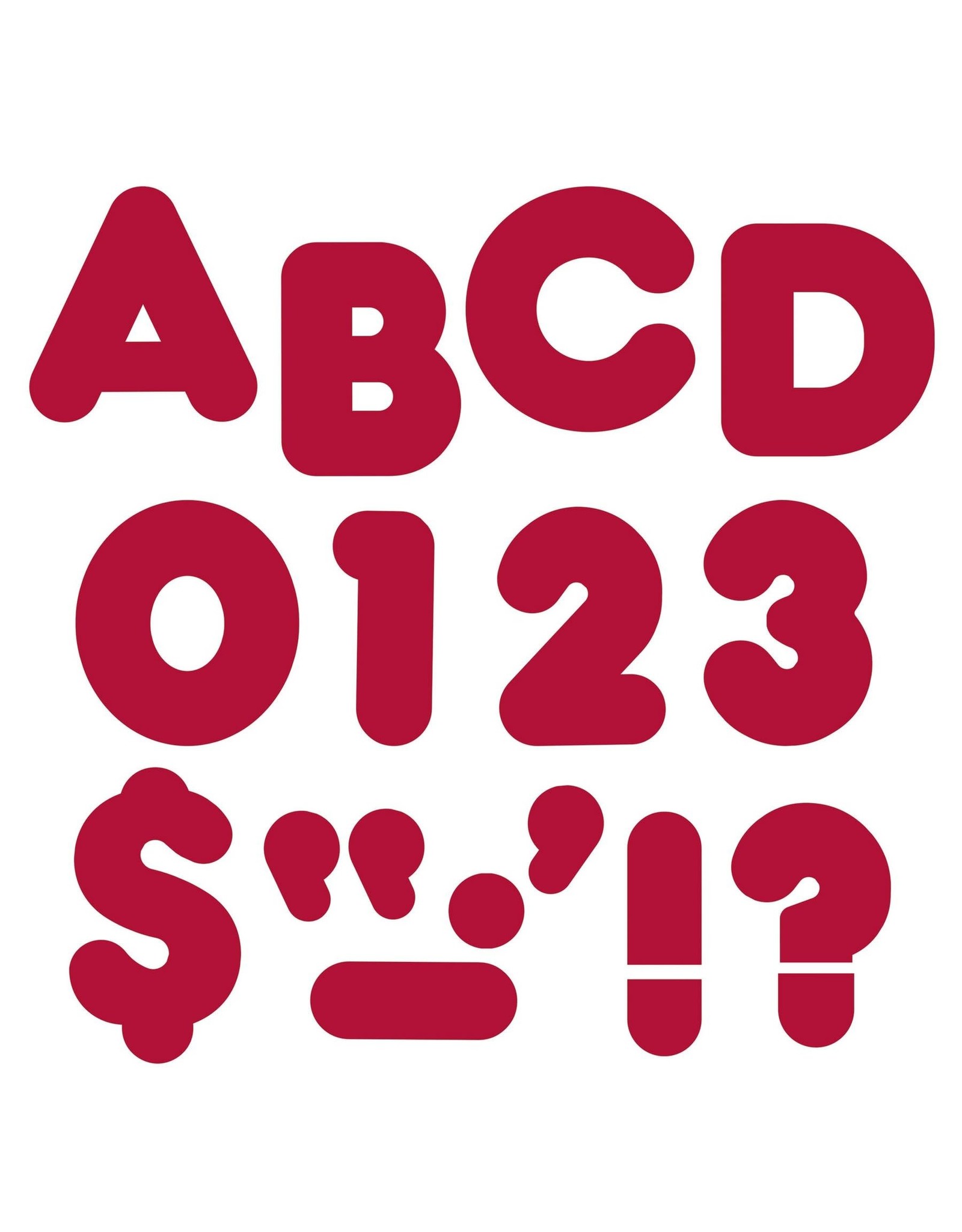 READY LETTERS: 4" MARROON