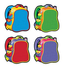 CUT-OUTS: BACKPACK ASSORTED COLORS 6" 36 PACK