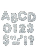 READY LETTERS: 4" SPARKLE SILVER