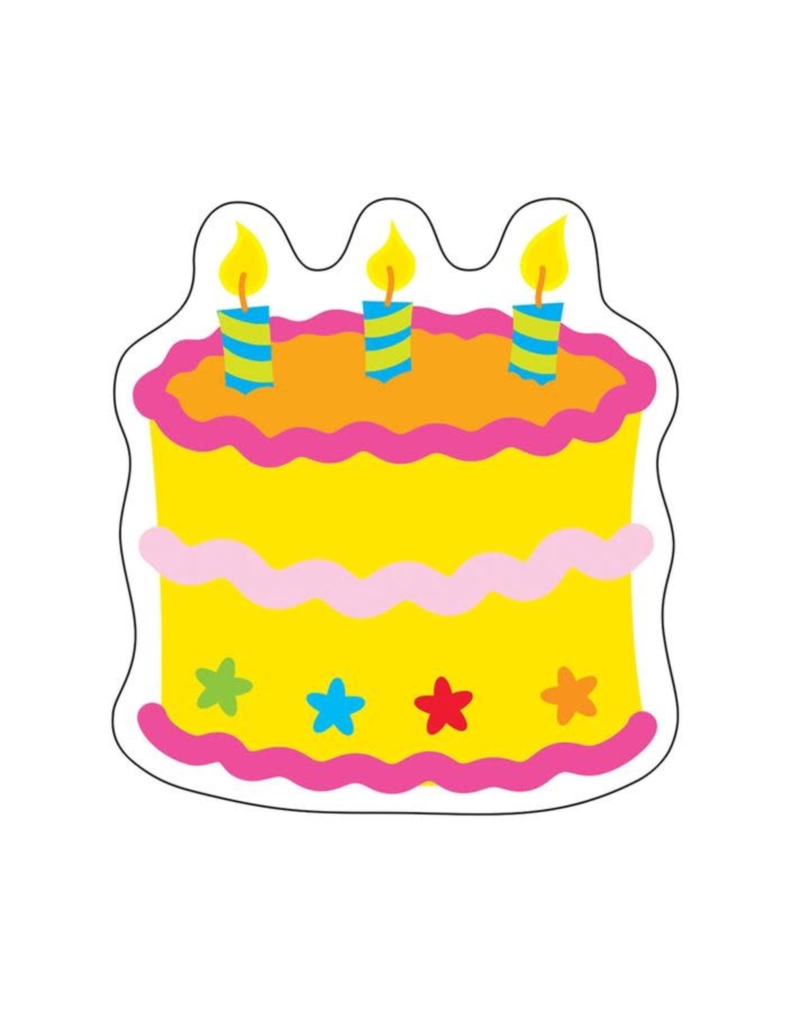 MINI CUT OUT: BIRTHDAY CAKE 3" 36pc