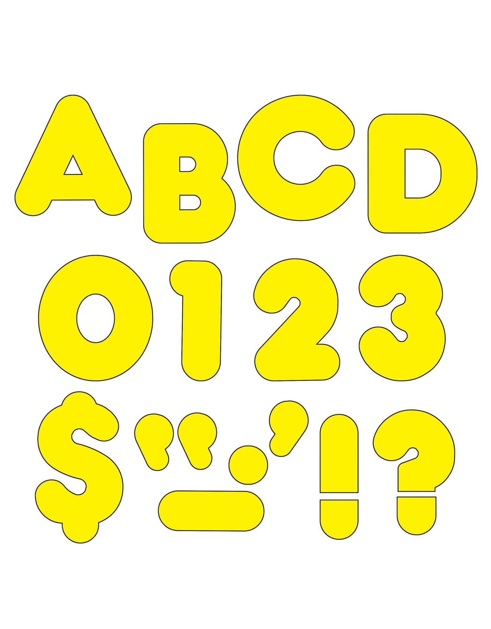READY LETTERS: 4" YELLOW