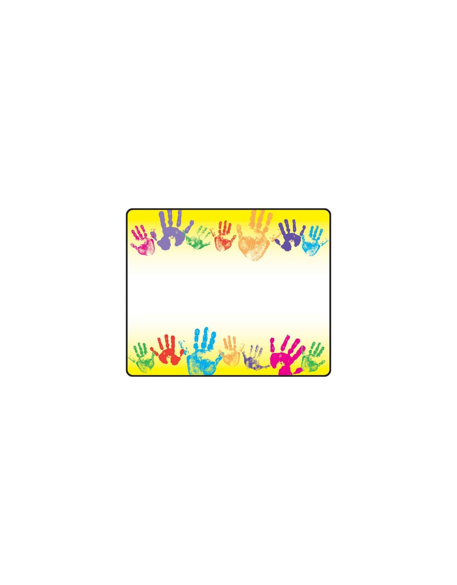 NAME BADGE: RAINBOW HANDS