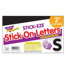 STICKE-EZE LETTERS: BLACK 2"