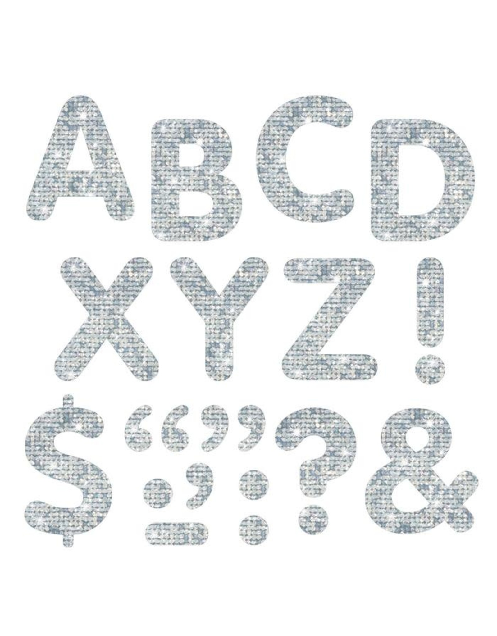 STICK-EZE LETTERS: SILVER SPARKLE