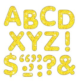 STICK- EZE LETTERS SPARKLE YELLOW