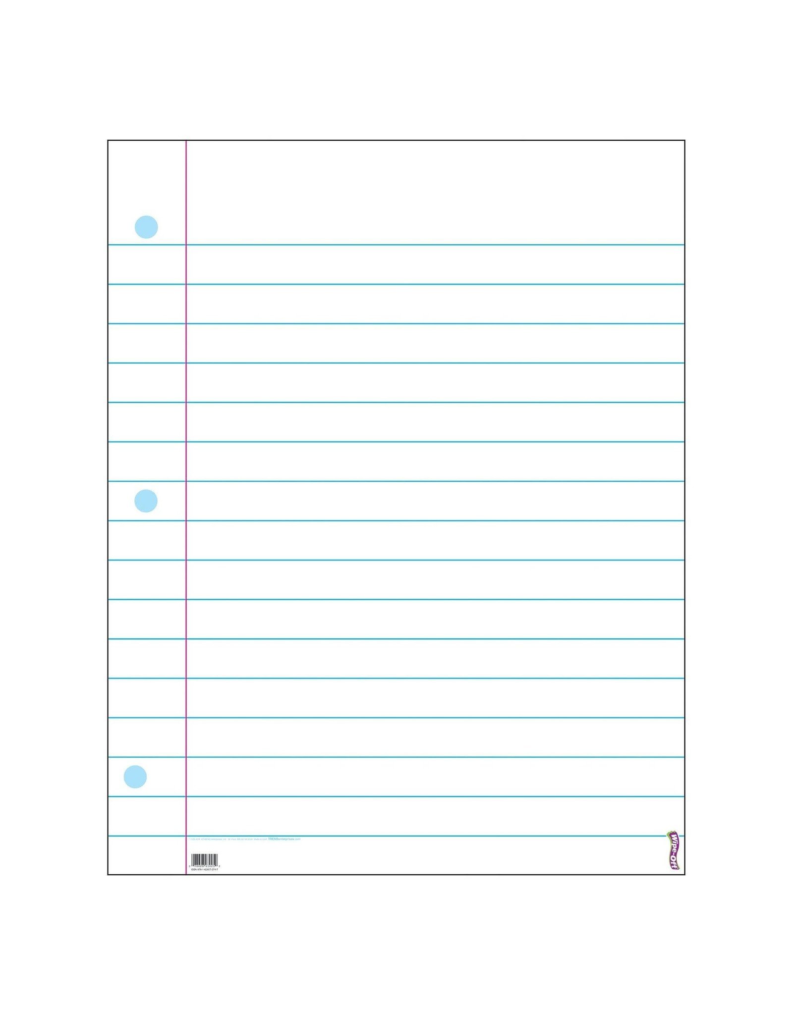 Wipe-off Chart Notebook Paper 22"X28"