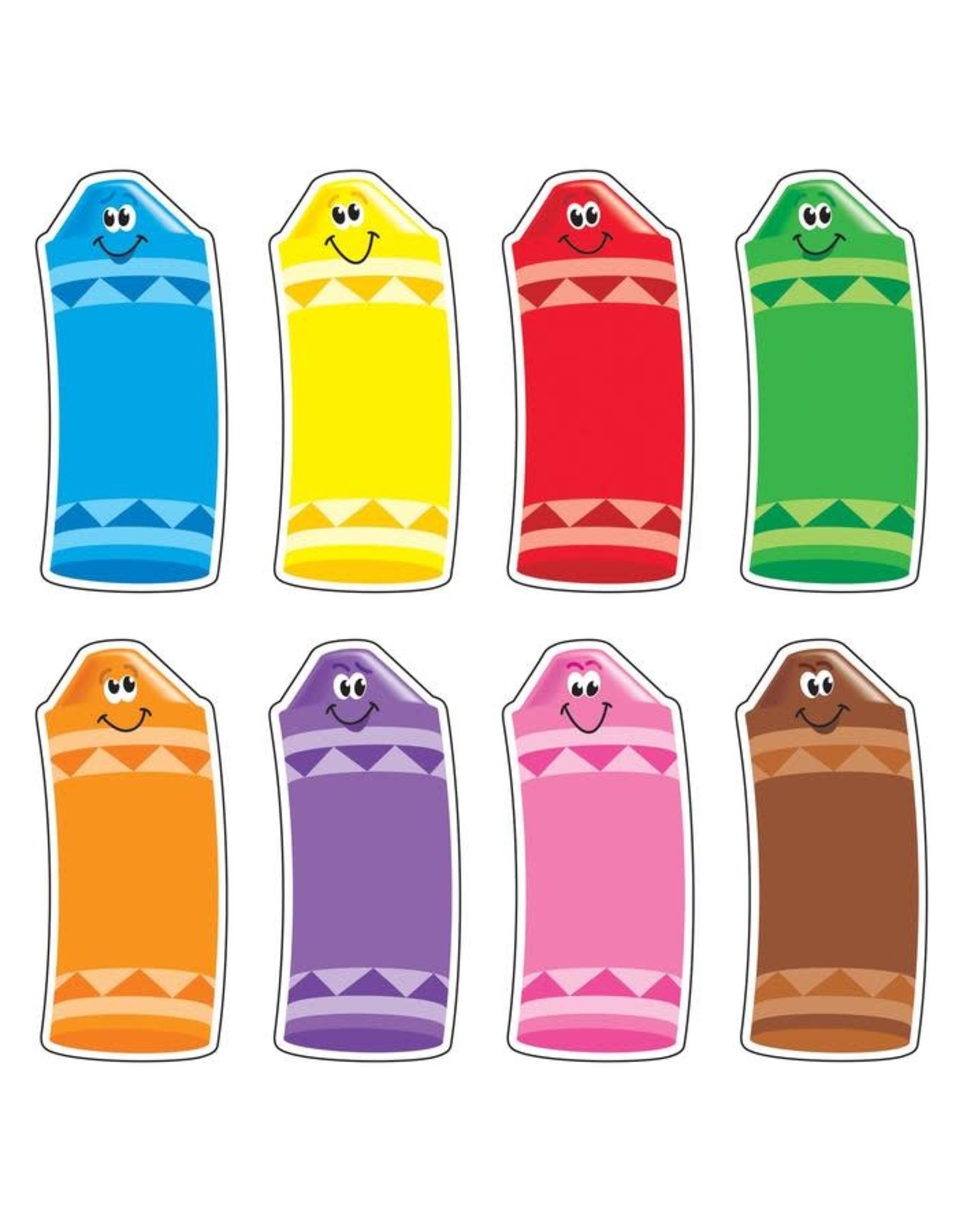 CUT-OUTS: CRAYONS ASSORTED COLORS  6" 72 PACK