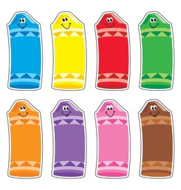 CUT-OUTS: CRAYONS ASSORTED COLORS  6" 72 PACK