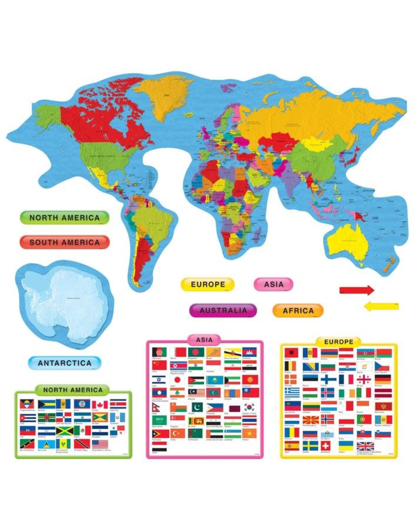 BULLETIN BOARD SET CONTINENTS & COUNTRIES