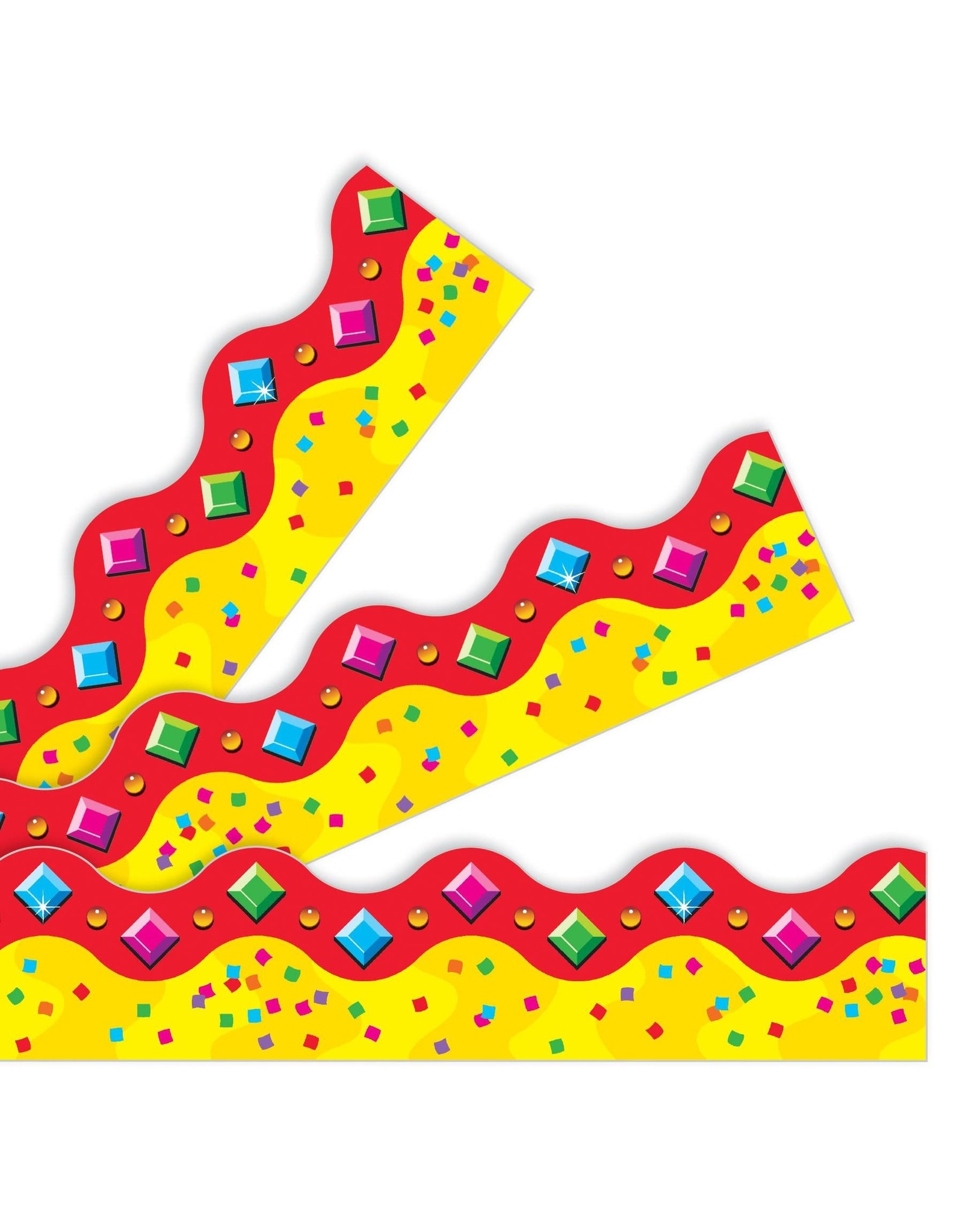 SCALLOPED  BORDERS JAZZY GEMS - 2 1/4"x39'