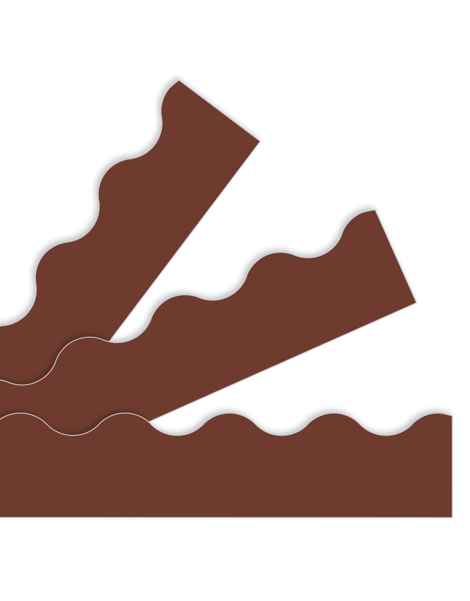 SCALLOPED  BORDERS CHOCOLATE BROWN  - 2 1/4"X39'
