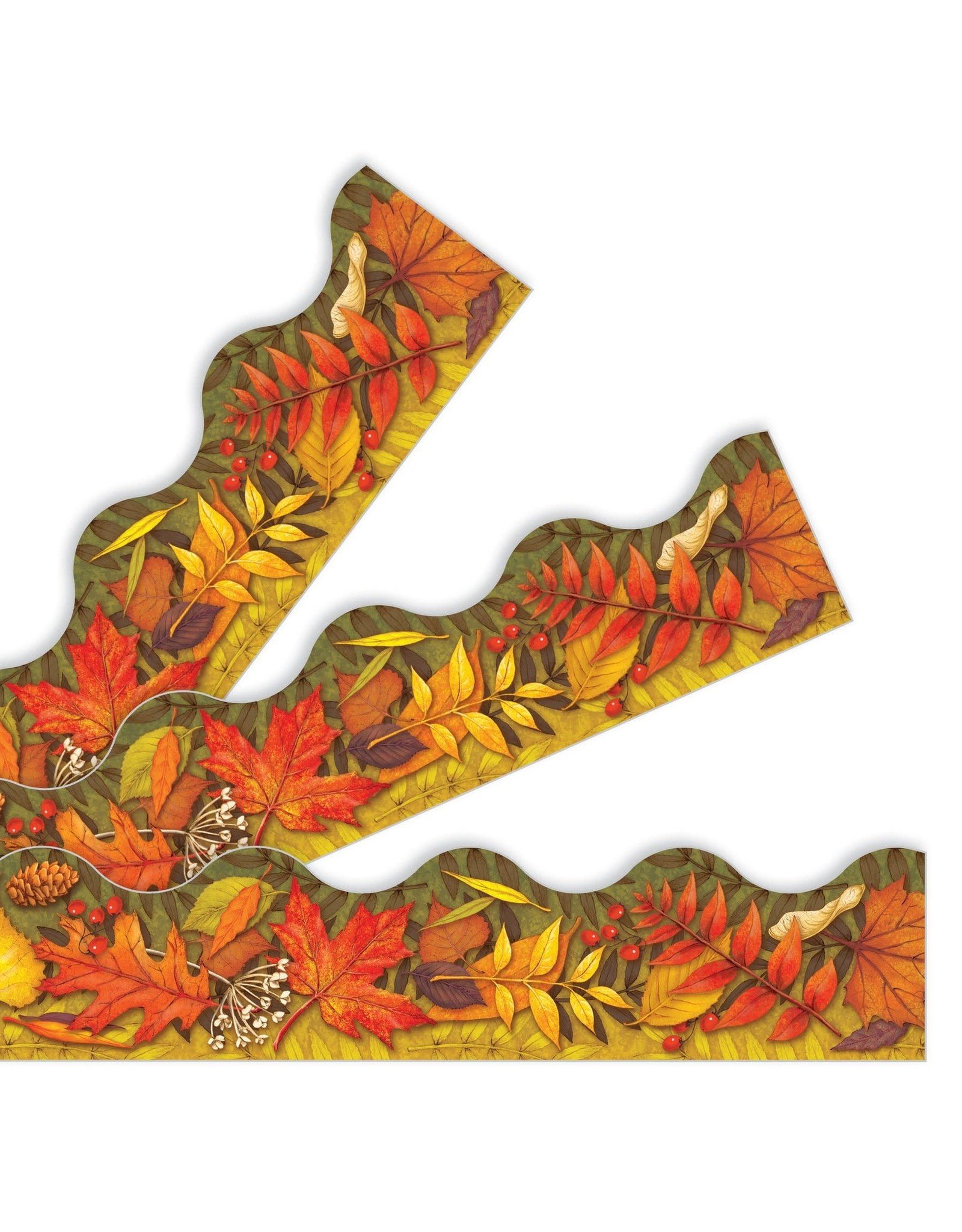 Trend Enterprises SCALLOPED  BORDERS 2¼X39', LEAVES AUTUMN