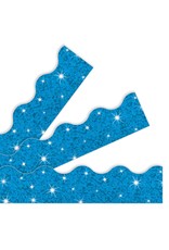 SCALLOPED BORDERS SPARKLE BLUE  - 2 1/4"X32.5'