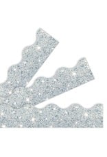 Trend Enterprises SCALLOPED  BORDERS 2¼"X32.5', SPARKLE SILVER