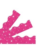 Trend Enterprises SCALLOPED  BORDERS SPARKLE  HOT PINK  - 2¼"x32'