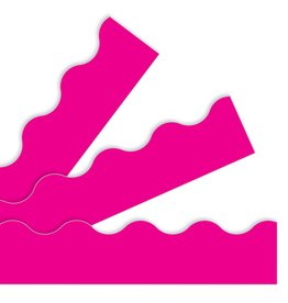 Trend Enterprises SCALLOPED  BORDERS 2¼" x 39',  HOT PINK