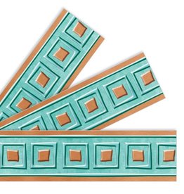 STRAIGHT BORDERS COPPER SQUARES - 2 3/4"x 35 3/4'