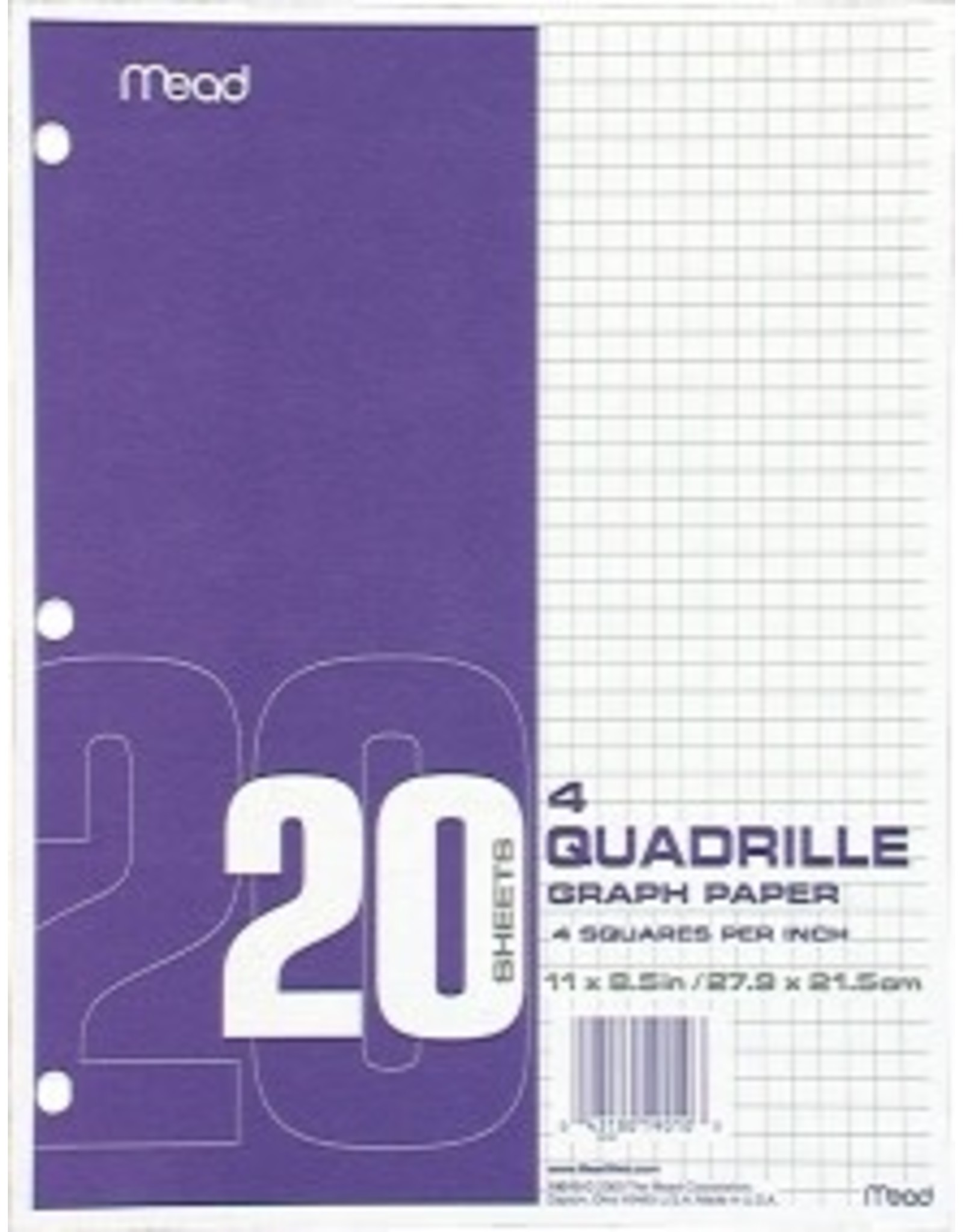 GRAPH PAPER: 4 SQUARE PER INCH #19010