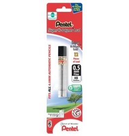 PENTEL LEAD REFILLS: 0.5mm, HB - 12 PACK