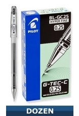 PILOT PEN -  G-TEC -  BLACK  HYPER FINE  .25mm