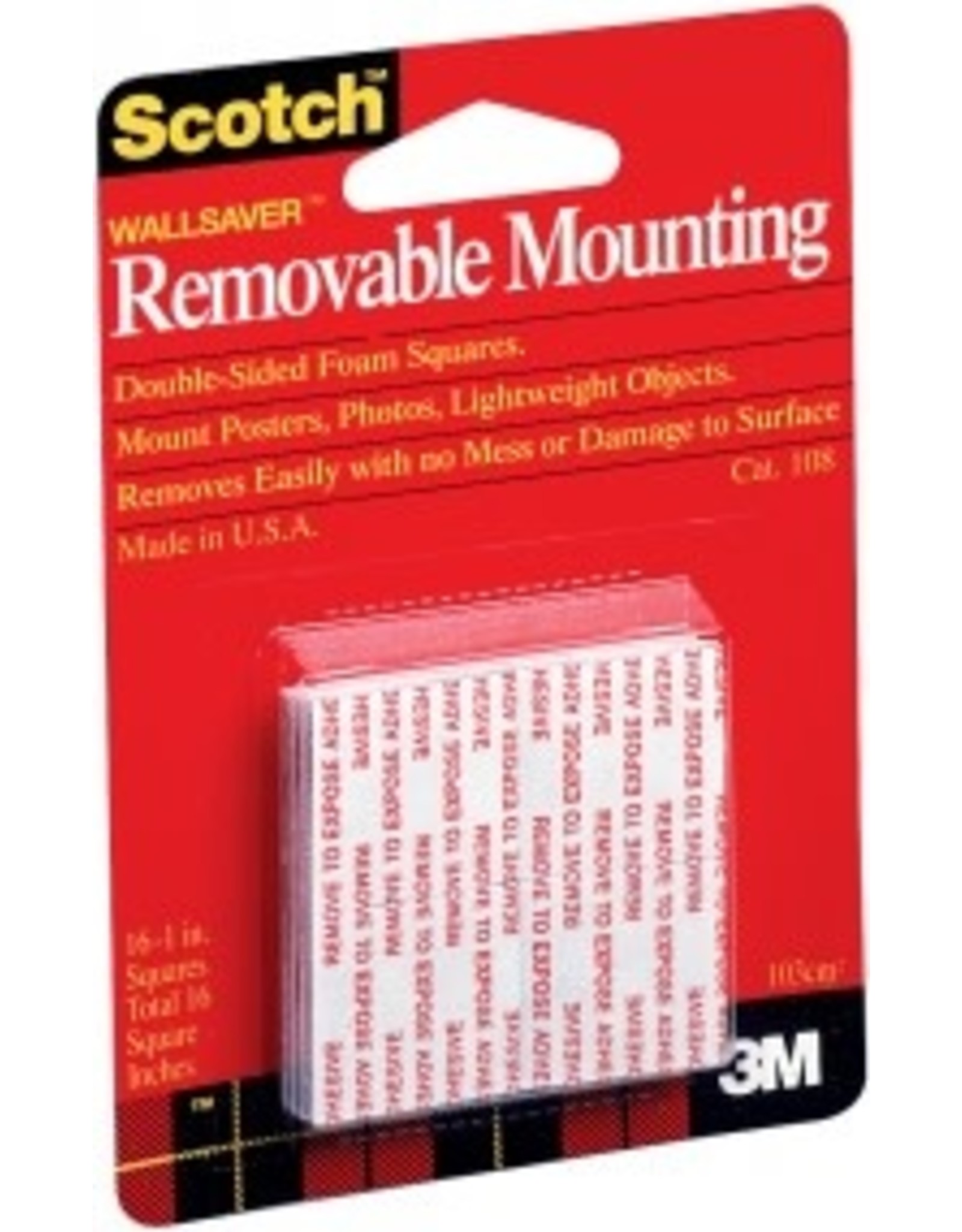 MOUNTING SQUARES: REMOVABLE