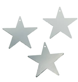 CARDBOARD STAR - SILVER 5"